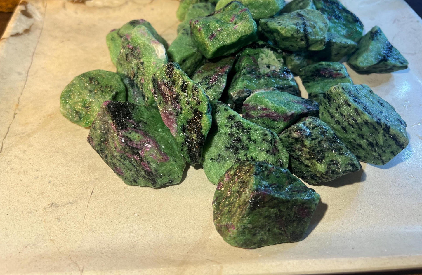 Raw Norwegian Zoisite Stone Uncut Natural Carved Crystal Distraction from Anxiety or Worry Home Decor Crafting Jewelry Christmas Xmas Gift