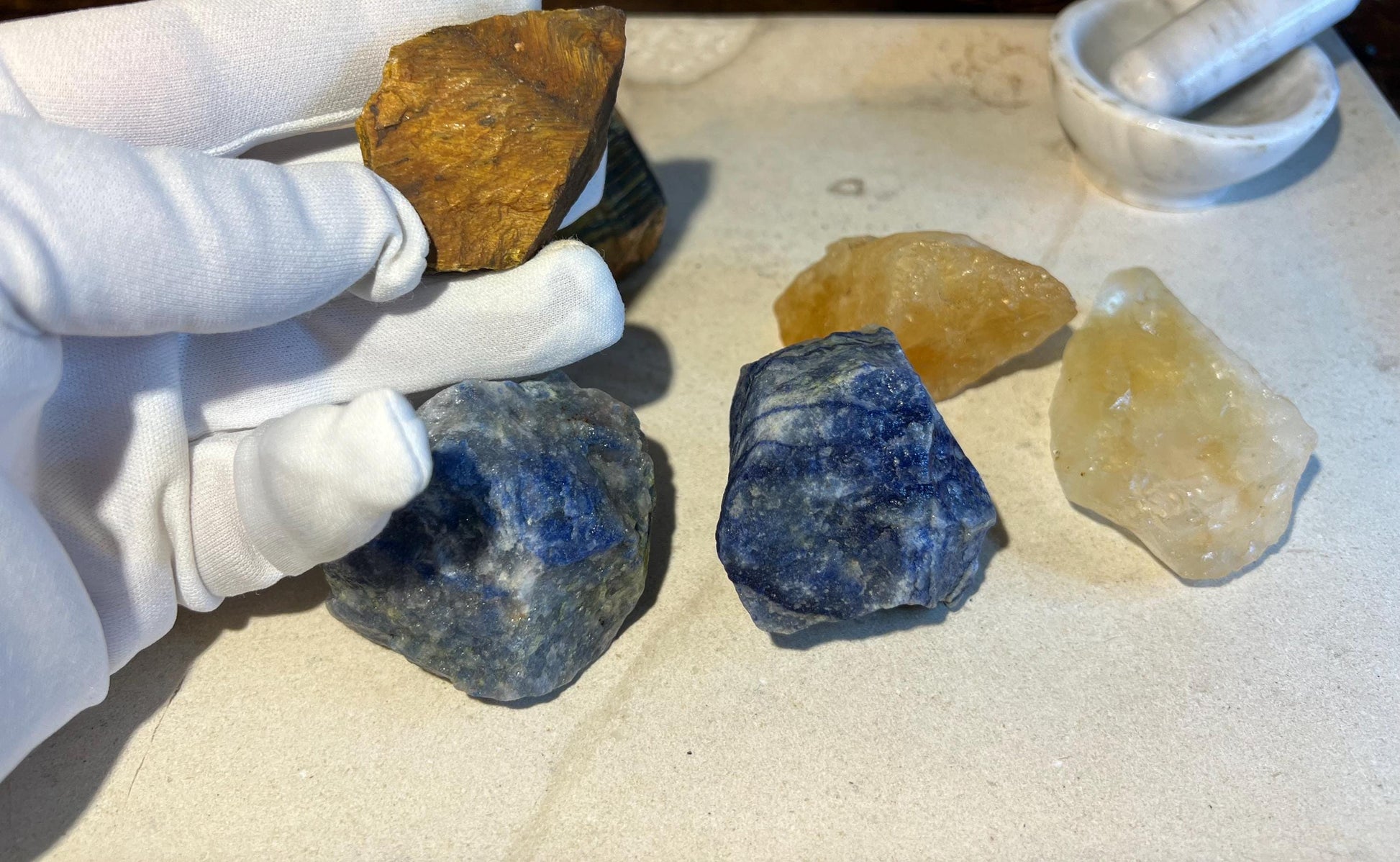 Fortune and Good Luck Power Pack Raw Aventurine, Tiger Eye and Citrine Metaphysical Properties Meditation Home Decor Power Pack