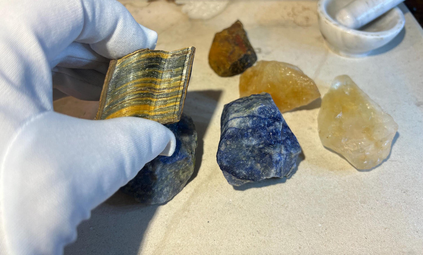 Fortune and Good Luck Power Pack Raw Aventurine, Tiger Eye and Citrine Metaphysical Properties Meditation Home Decor Power Pack