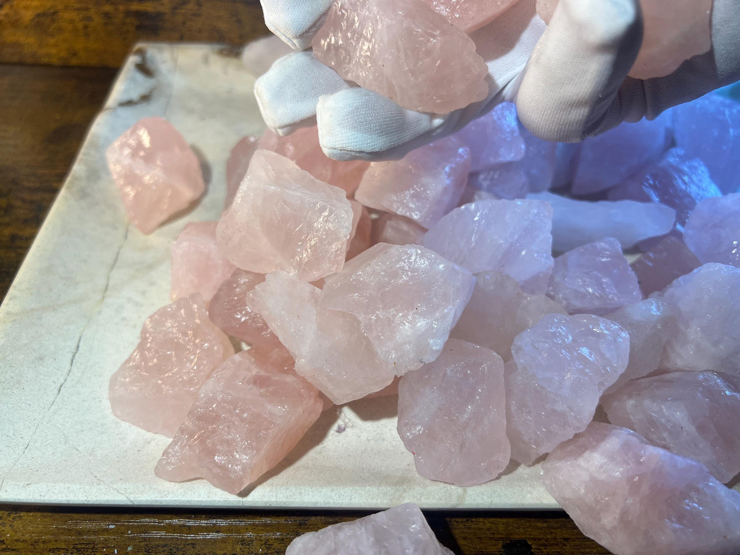 Rose Quartz Raw Crystal Polished Carved Crystal for Distraction from Anxiety or Worry Home Decor Holiday Xmas Meditation Pocket Gift