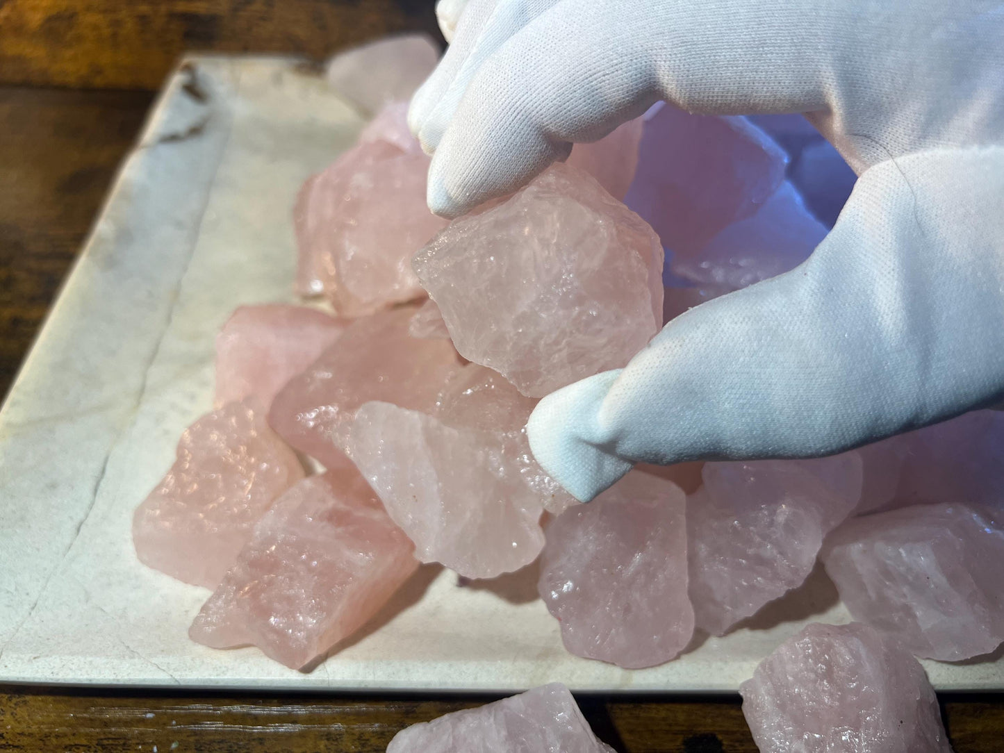 Rose Quartz Raw Crystal Polished Carved Crystal for Distraction from Anxiety or Worry Home Decor Holiday Xmas Meditation Pocket Gift