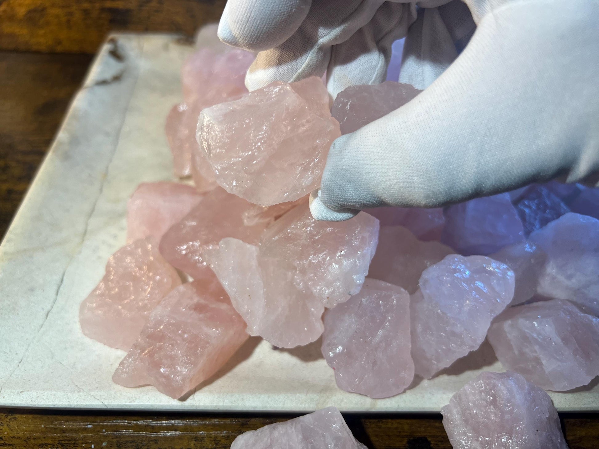 Rose Quartz Raw Crystal Polished Carved Crystal for Distraction from Anxiety or Worry Home Decor Holiday Xmas Meditation Pocket Gift