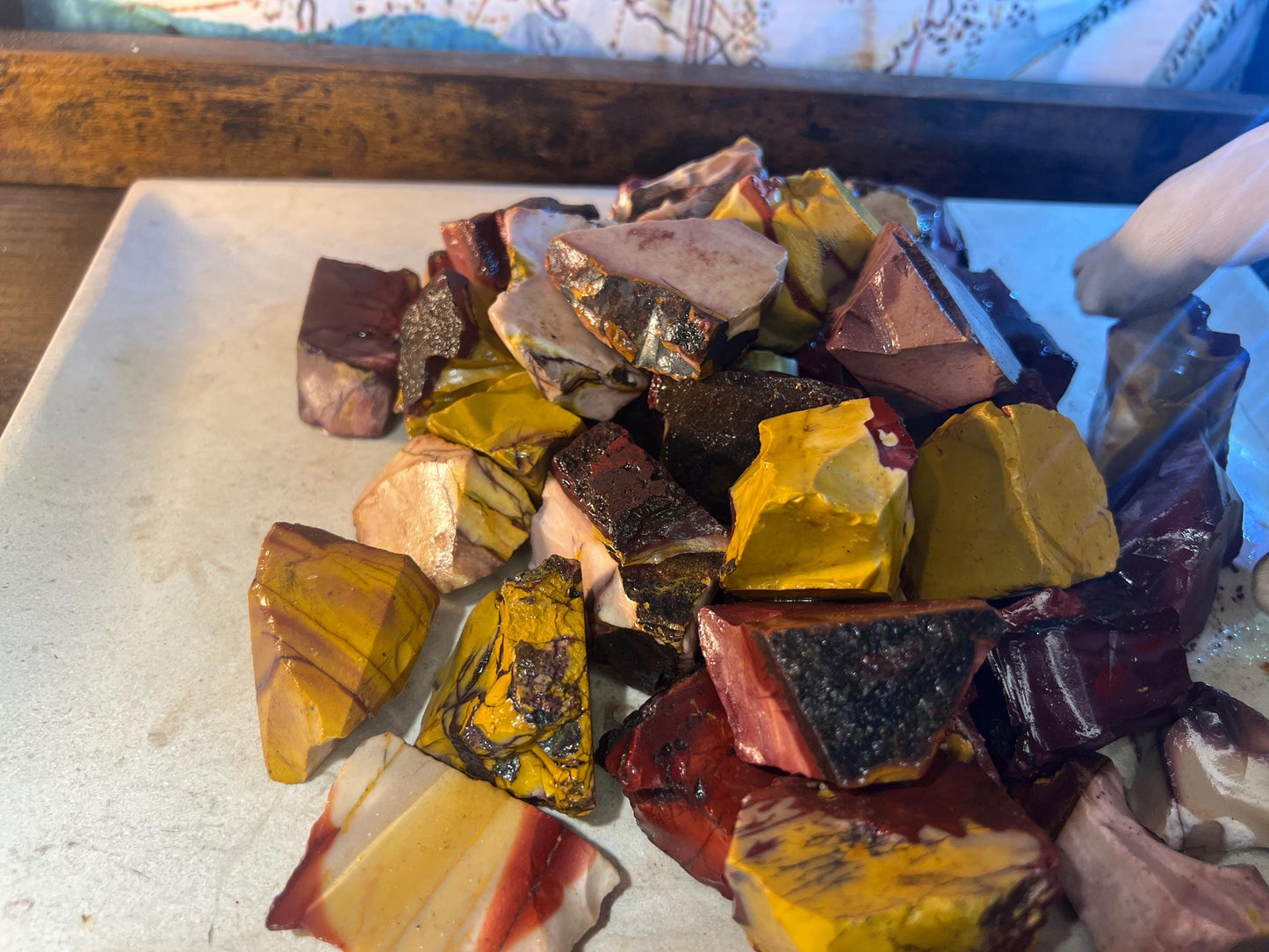 Raw Mookiate Jasper Crystals Untreated Anxiety Home Decor Wholesale minerals School Christmas Xmas Home Decor Craft Pocket Stone Birthday