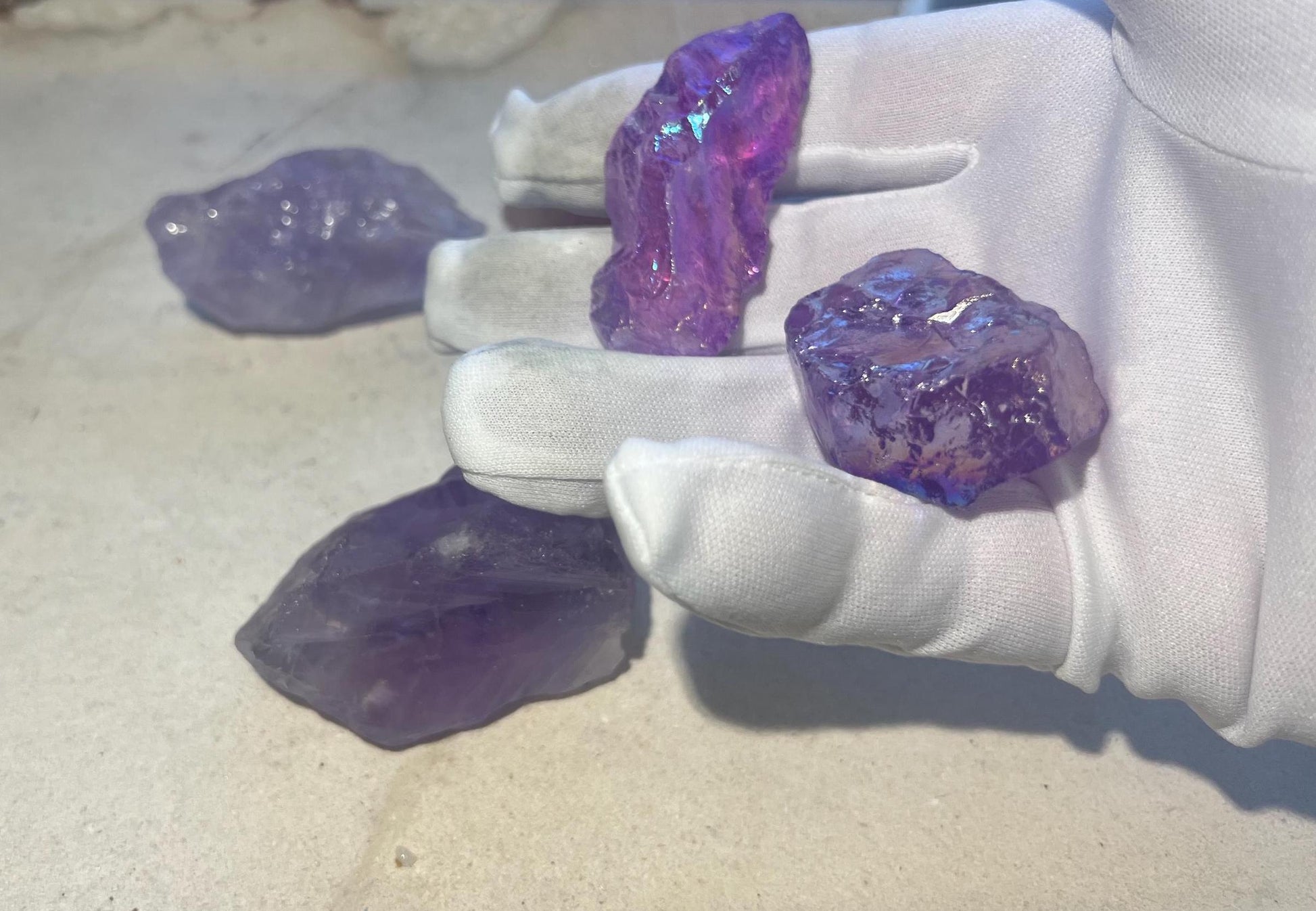 Compassion and Inner Peace Power Pack Purple Aura Quartz Amethyst Strawberry Quartz Personal Home Decor Focus Home Decor Birthday Gift Worry