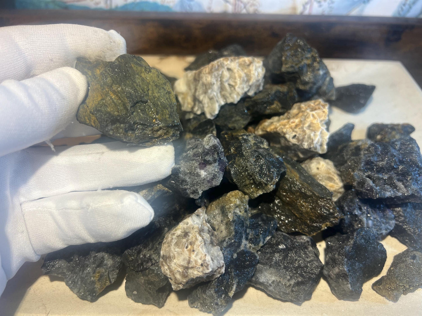 Raw Sphalerite Crystal Stones: Untreated Zinc Ore, Home Decor, Craft Supply
