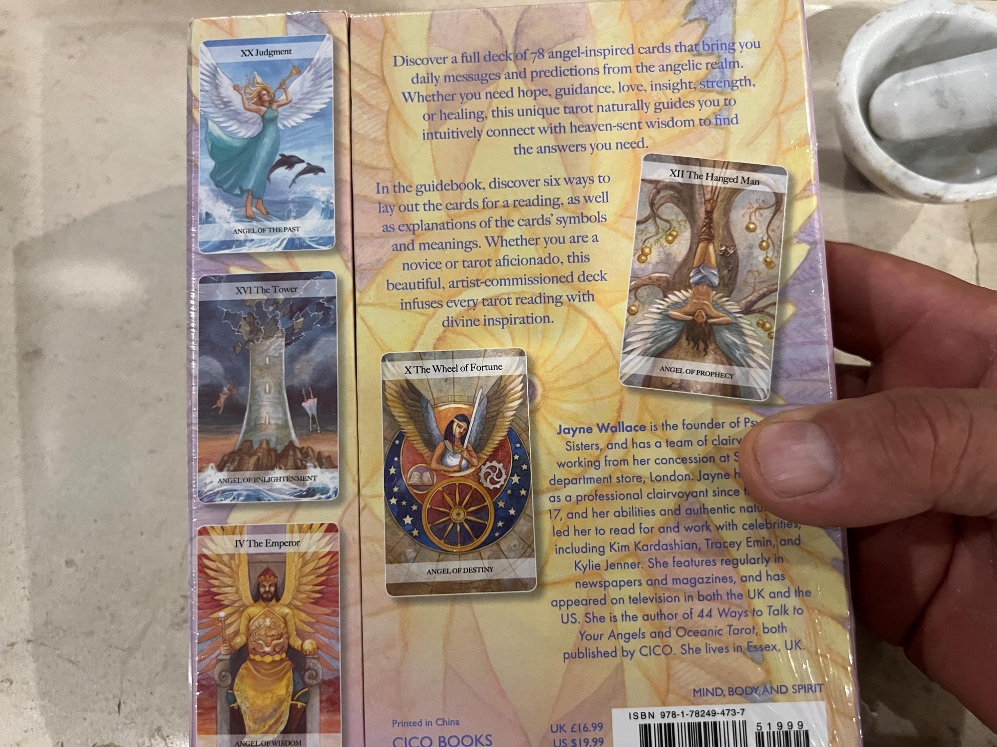 The Angel Tarot by Jayne Wallace Deck Guidebook Cards Fully Licensed and Original Inclusive Tarot Deck and Guidebook Special Commissioned