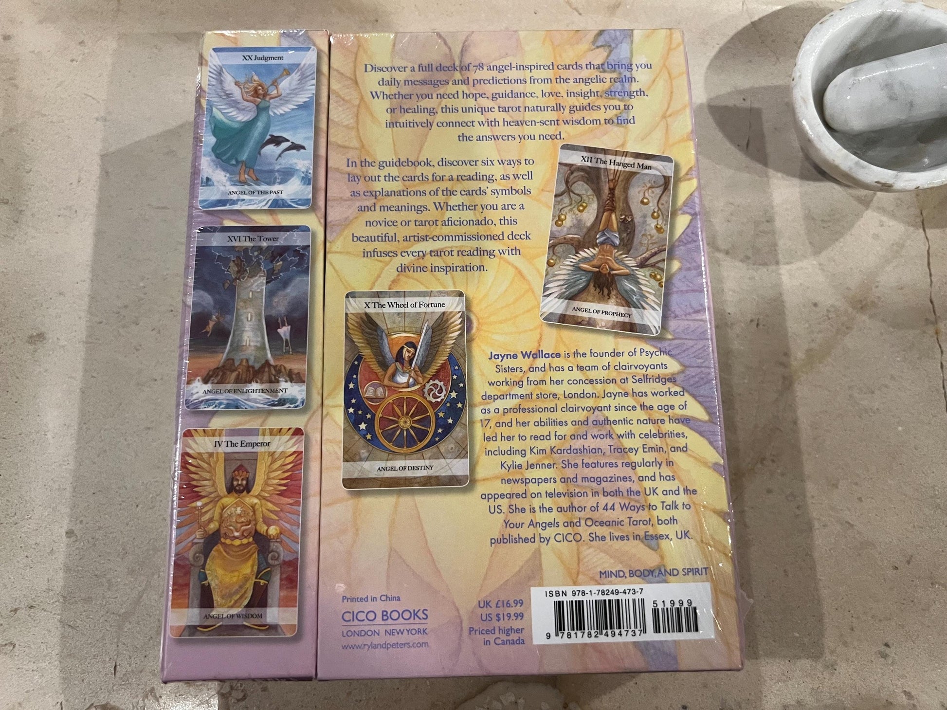 The Angel Tarot by Jayne Wallace Deck Guidebook Cards Fully Licensed and Original Inclusive Tarot Deck and Guidebook Special Commissioned