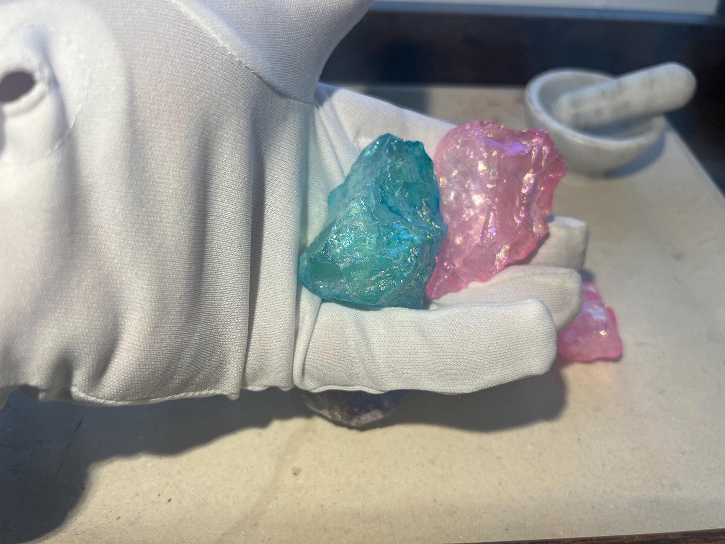 Raw Aura Quartz Crystal Power Pack, Spiritual Decor