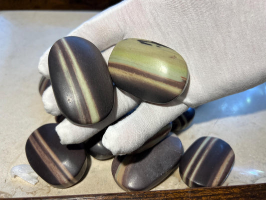 Purple Jade Natural Large Palm Stone Polished Carved Crystal Distraction Anxiety Christmas Holiday Decor Xmas Birthday Gift Birthday Worry