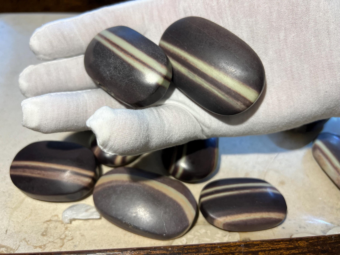 Purple Jade Natural Large Palm Stone Polished Carved Crystal Distraction Anxiety Christmas Holiday Decor Xmas Birthday Gift Birthday Worry