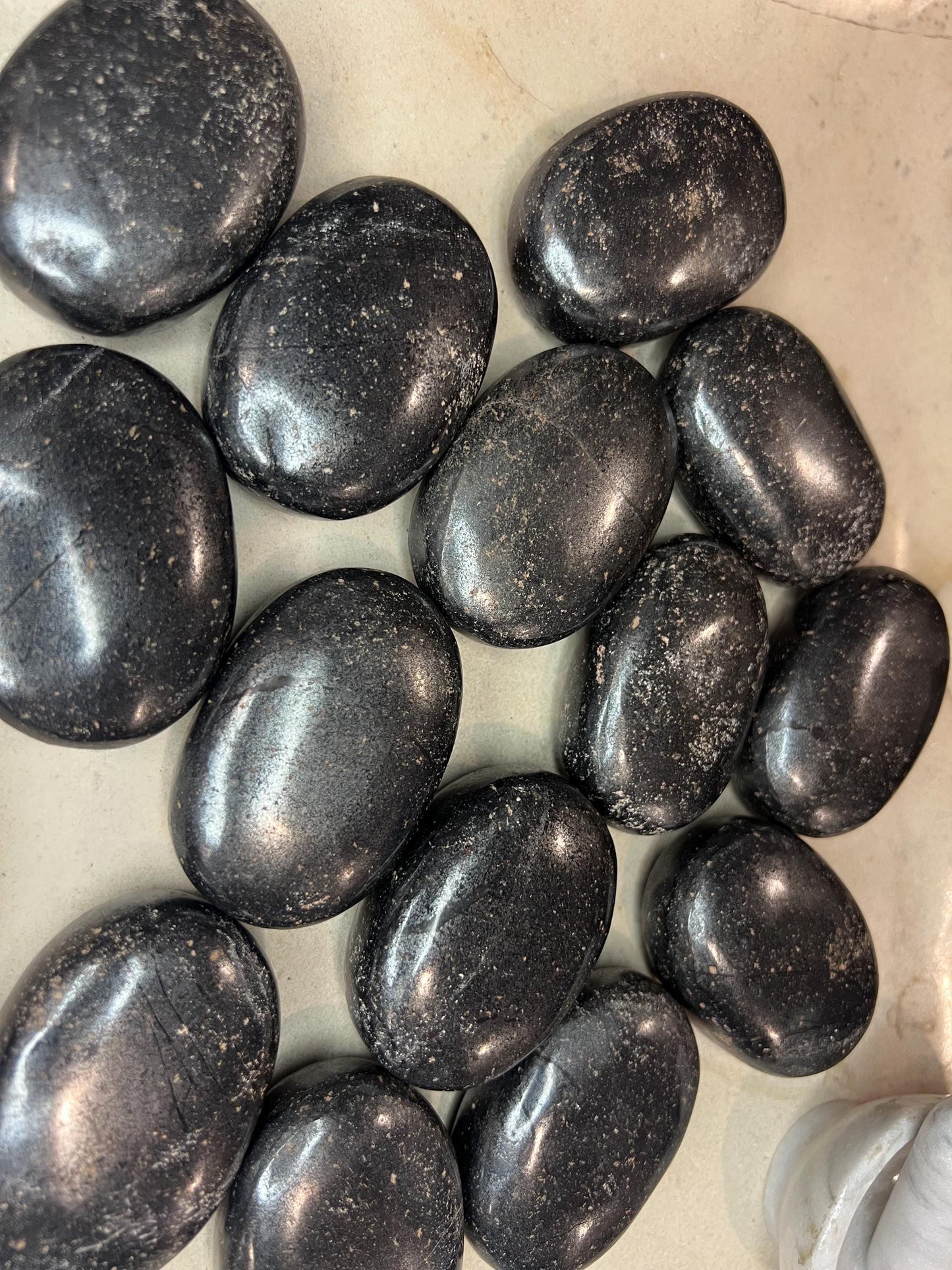 Magnetite Polished Palm Stone Pocket Anxiety Palm Christmas Xmas Anxiety Worry Meditation Home Decor Birthday Xmas Stress Relief Distraction