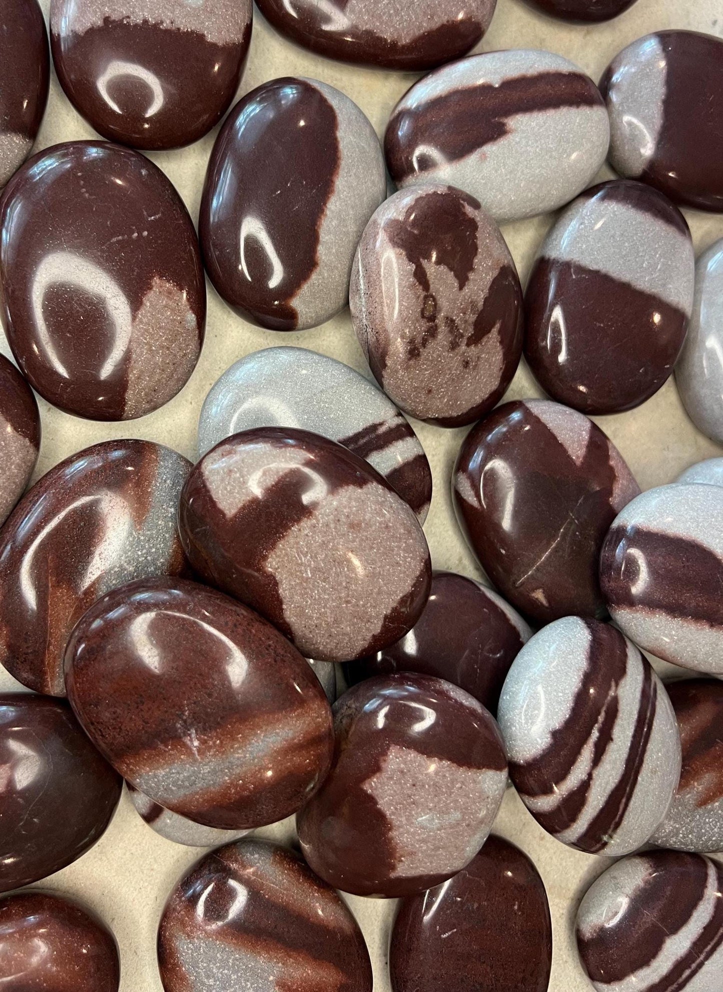 Rare Divine Indian Narmada Natural Palm Stone Smooth Polished Carved Crystal Worry Anxiety Distraction Meditation Christmas Xmas Gift Decor