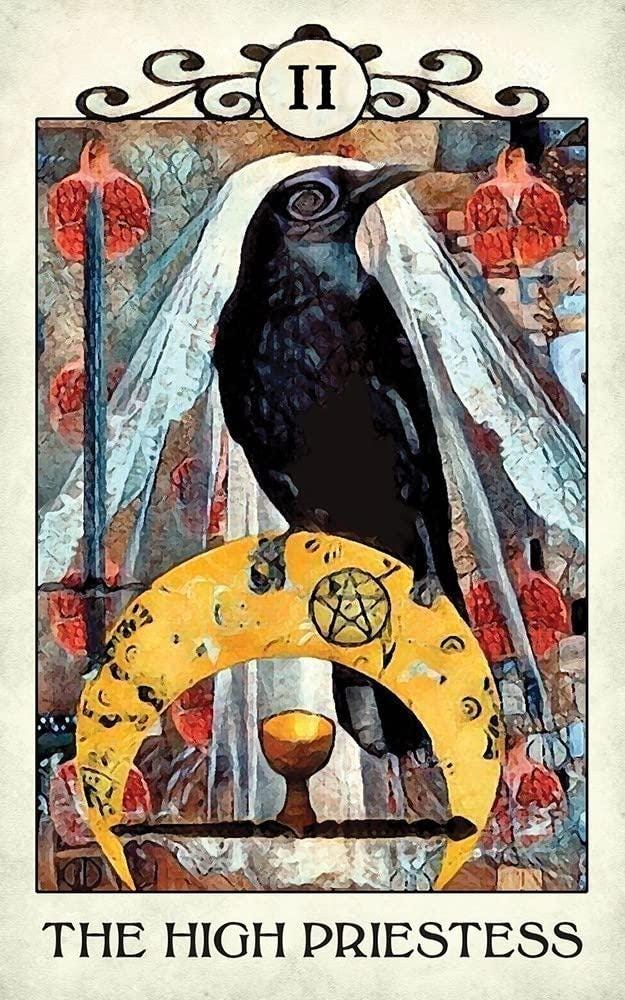 Crow Tarot Deck 78 Cards Fully Licensed and Original Inclusive Tarot Deck and Guidebook Home Decor Christmas Gift