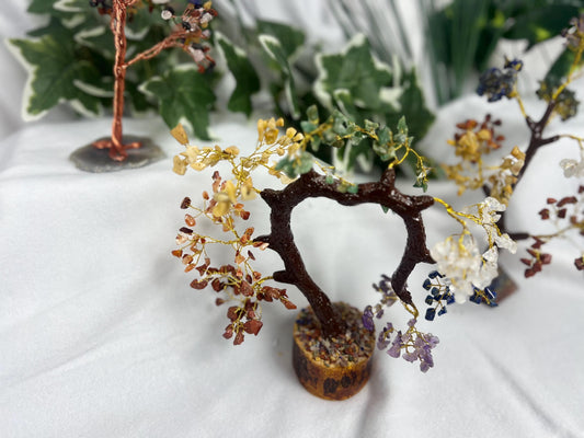 Crystal Confetti Heart Trees Stone Chips Smooth Anxiety Polished Rock Tumbled Pocket Crystal Worry Palm Home Decor Xmas Natural Gift
