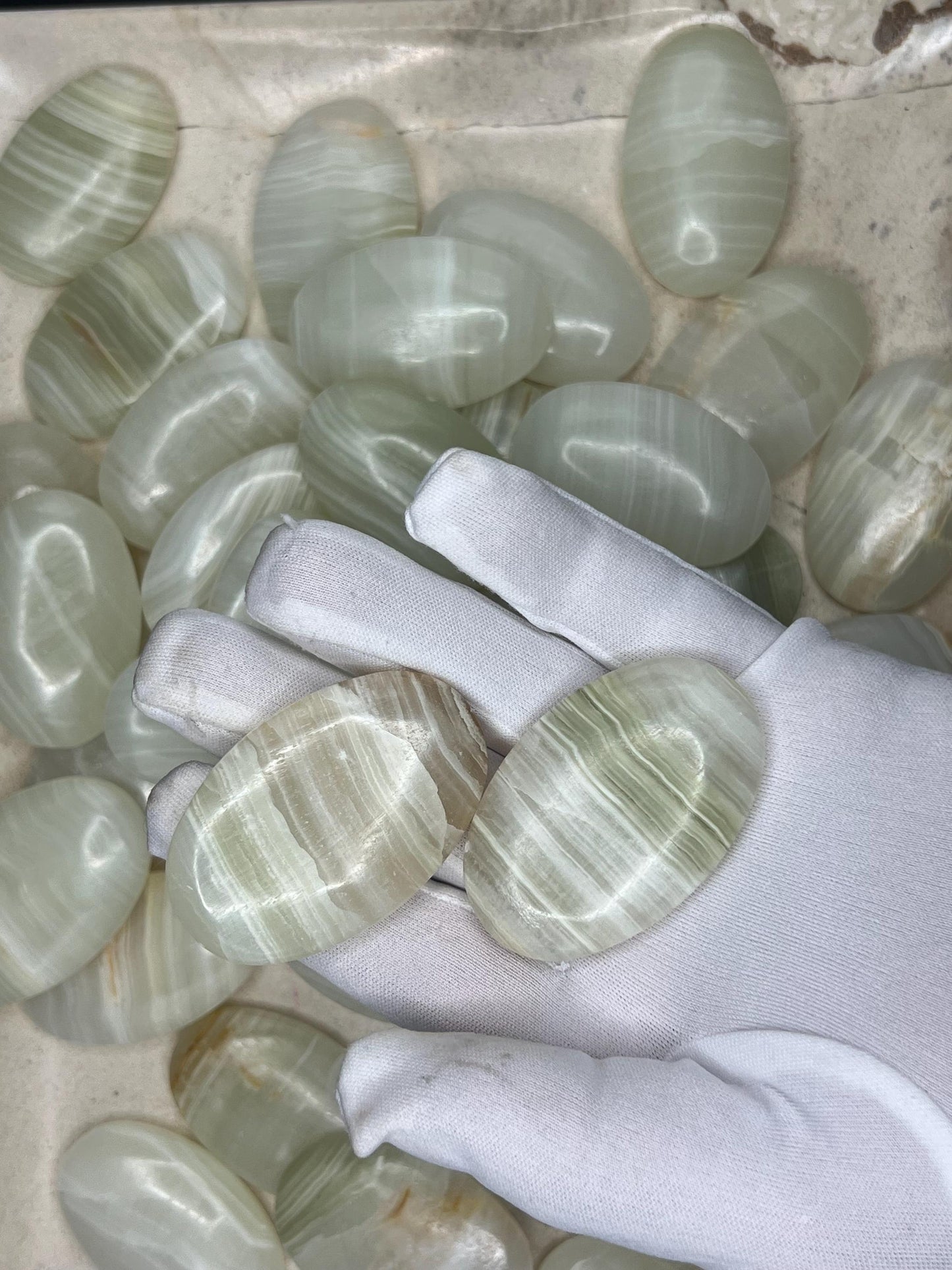 Rare Afghan Lapis Jade Natural Palm Stone Smooth Polished Carved Crystal Distraction Home Decor Worry Stress Relief Anxiety Gift Christmas