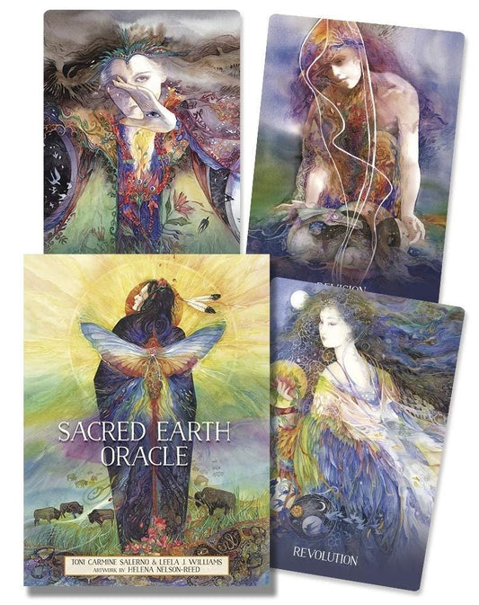 The Sacred Earth Oracle Tarot Deck by Salerno Williams Reed Fully Licensed Original Inclusive Guidebook Collector Edition Birthday Student