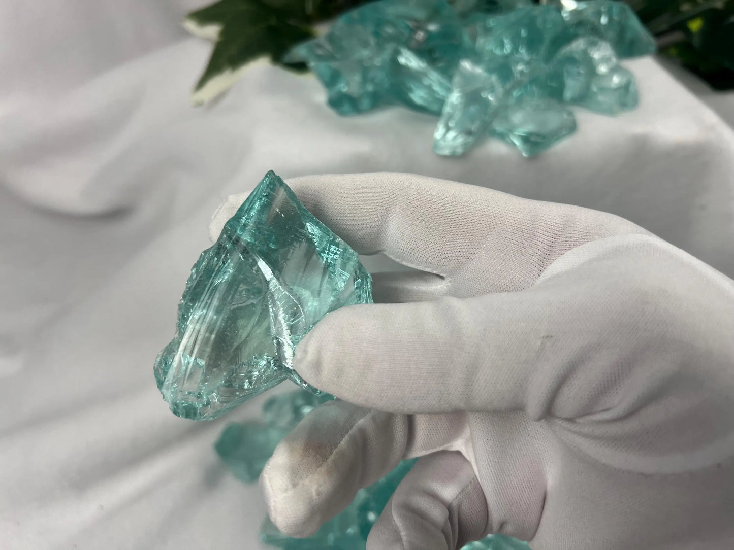 Raw Aquamarine Green Opalite Crystals: High Frequency Healing Stones, Home Decor