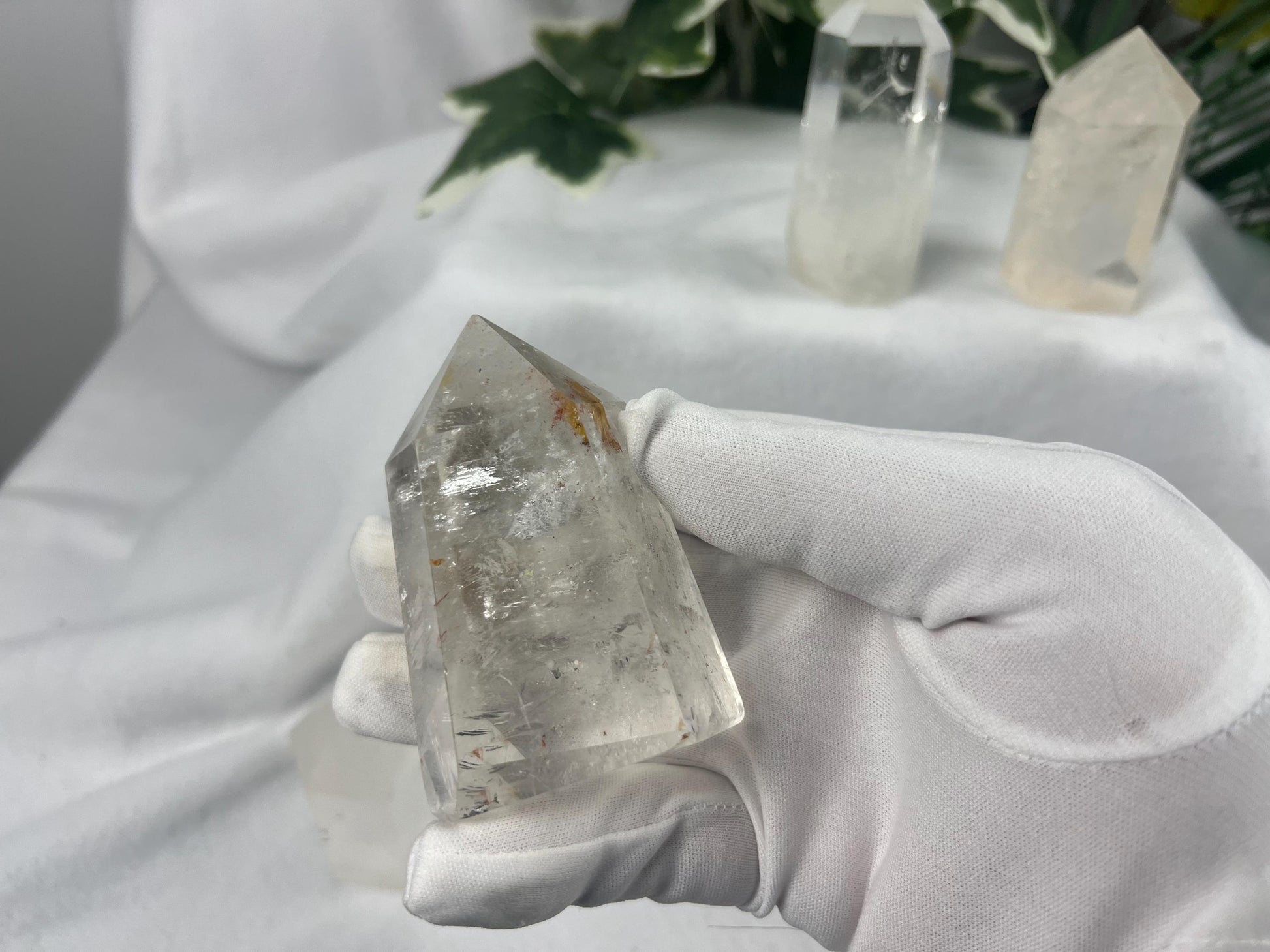Clear Quartz Tower Quartz Crown Chakra Meditation Wand for Anxiety Home Decor Christmas Xmas Birthday Gift Collectible Crystal Meditation