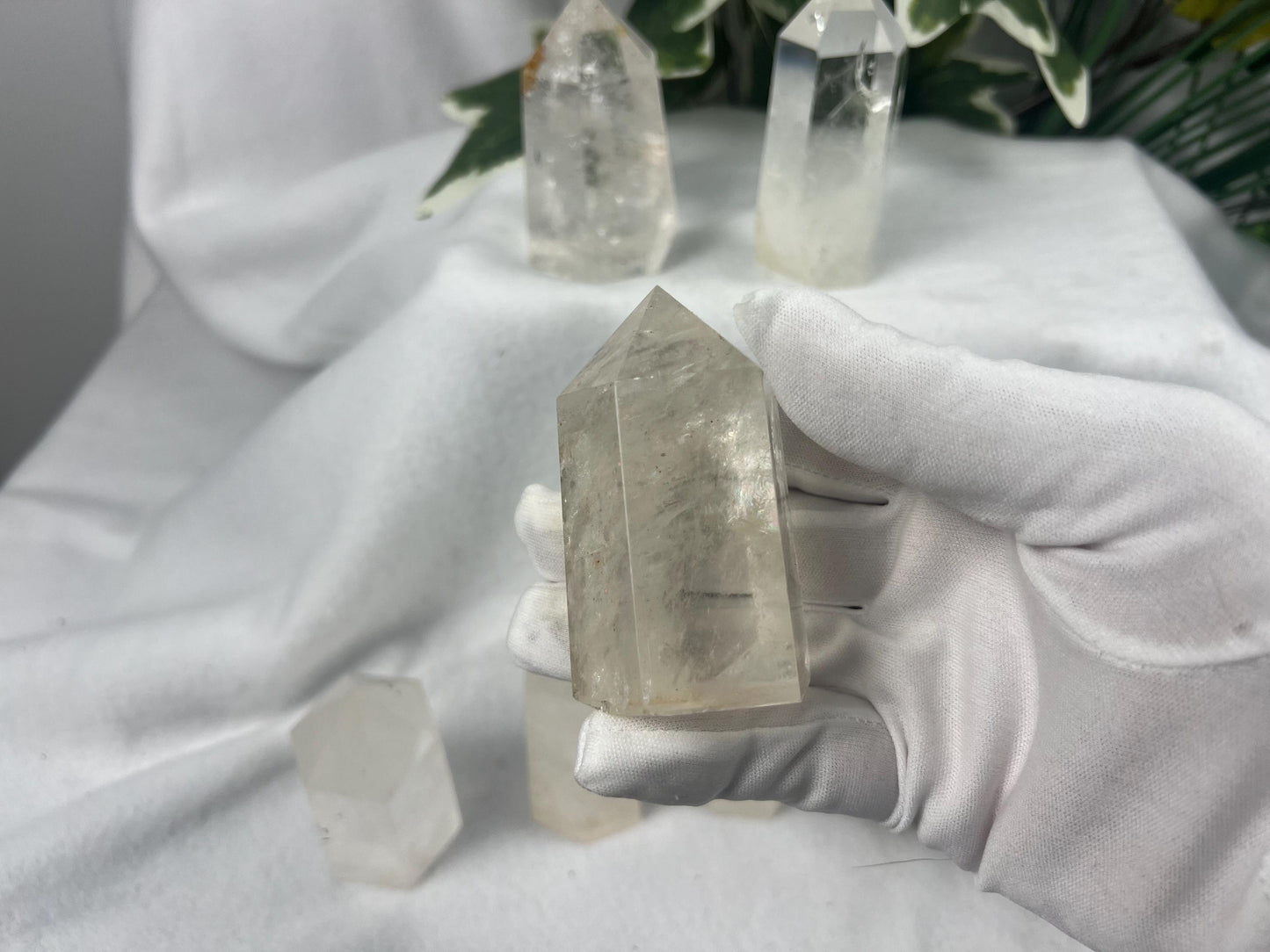 Clear Quartz Tower Quartz Crown Chakra Meditation Wand for Anxiety Home Decor Christmas Xmas Birthday Gift Collectible Crystal Meditation