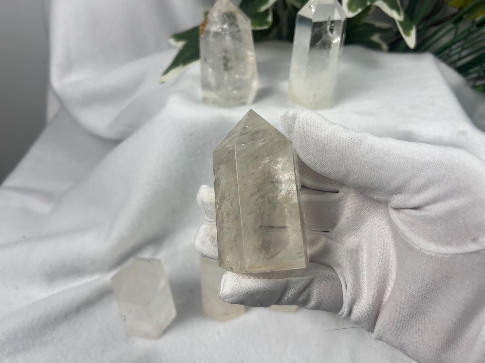 Clear Quartz Tower Quartz Crown Chakra Meditation Wand for Anxiety Home Decor Christmas Xmas Birthday Gift Collectible Crystal Meditation