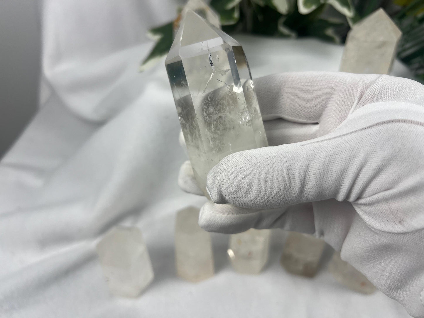 Clear Quartz Tower Quartz Crown Chakra Meditation Wand for Anxiety Home Decor Christmas Xmas Birthday Gift Collectible Crystal Meditation