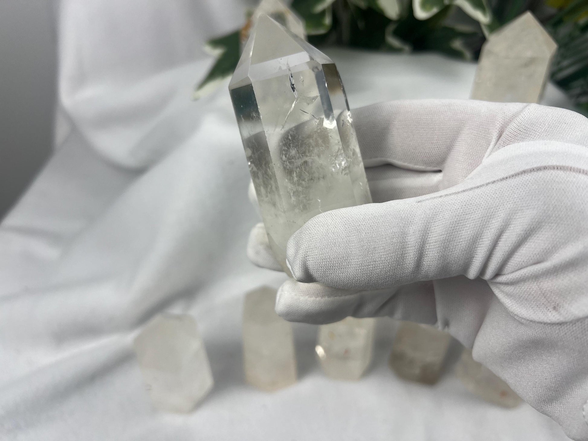 Clear Quartz Tower Quartz Crown Chakra Meditation Wand for Anxiety Home Decor Christmas Xmas Birthday Gift Collectible Crystal Meditation