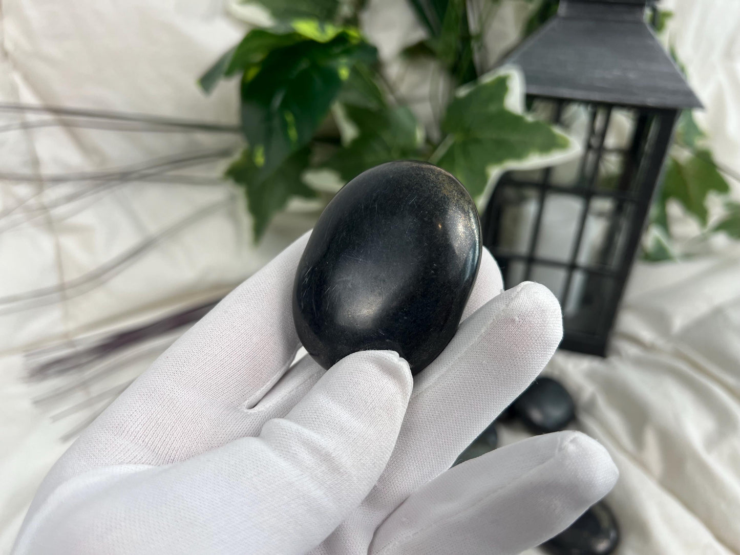 Polished Chalcopyrite Palm Stone: Chilean Copper Crystal, Worry Stone Home Decor Worry Pocket Stress Anxiety Palm Stone