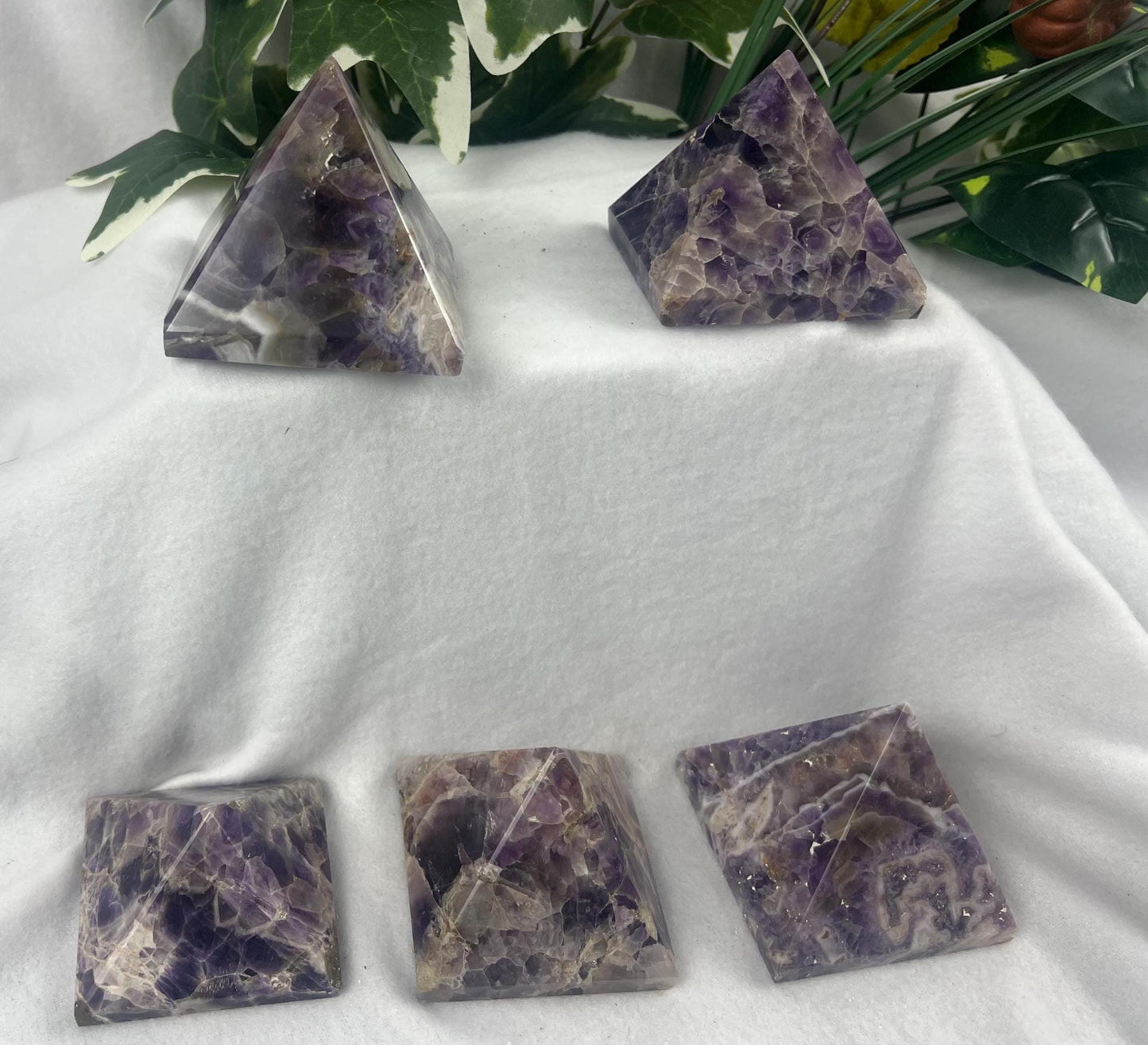 Satpura Mountain Amethyst Pyramid Polished Home Decor Worry Distraction