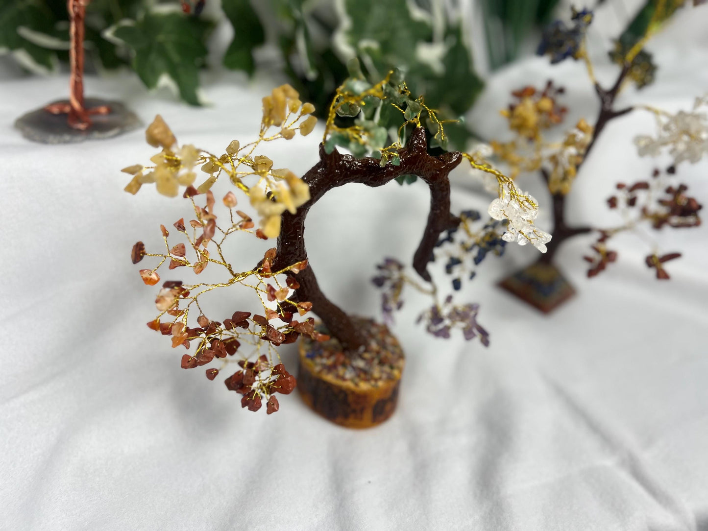 Crystal Confetti Heart Trees Stone Chips Smooth Anxiety Polished Rock Tumbled Pocket Crystal Worry Palm Home Decor Xmas Natural Gift