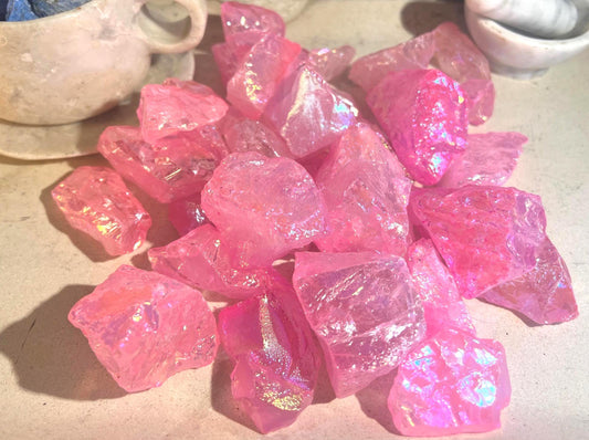 Angel Aura Pink Quartz Raw Crystal Polished Carved Crystal for Distraction from Anxiety or Worry Home Decor Holiday Xmas Meditation