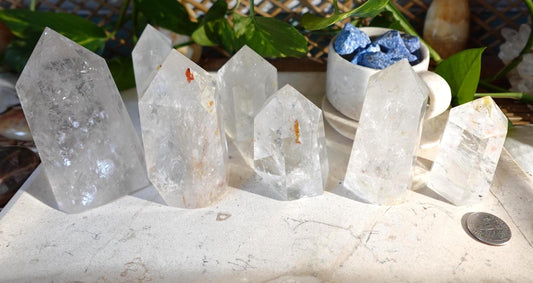 Clear Quartz Tower Quartz Crown Chakra 7 Chakra Meditation Wand for Anxiety Christmas Decor Xmas Gift Collection