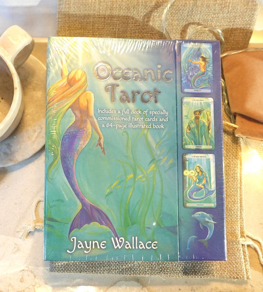 Oceanic Tarot Authentic Includes a full deck of original artwork cards, Christmas Xmas Card Game Gift Holiday Home Decor Mystic Fortune