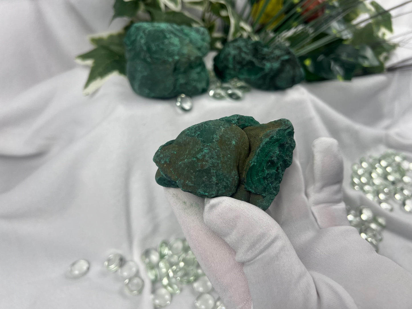 Raw Afghan Malachite Crystals: Untreated Green Mineral Specimens