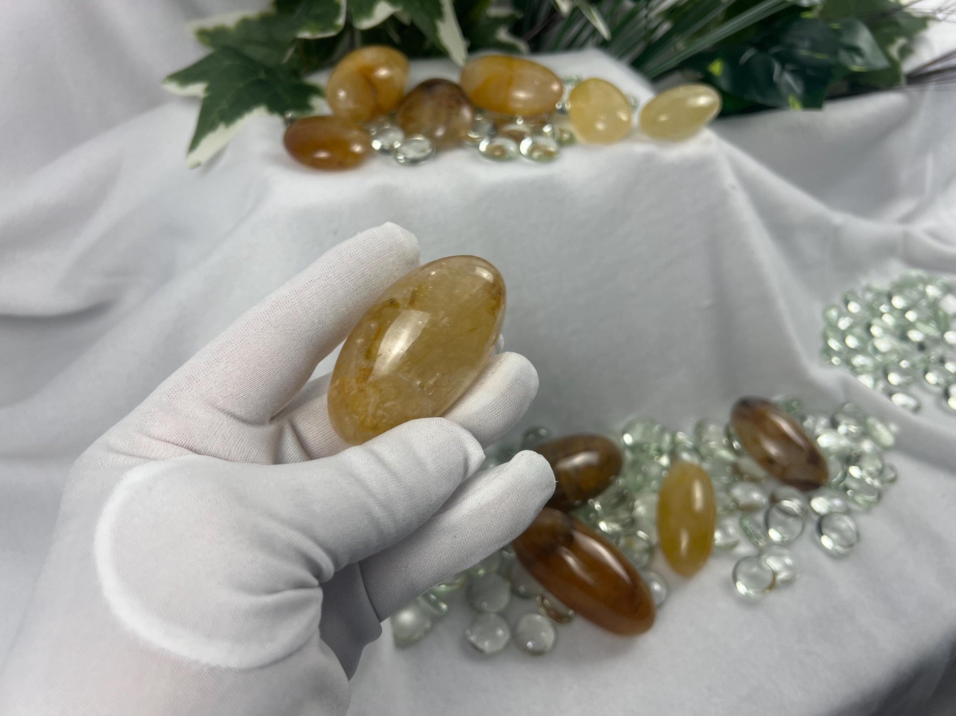Arkansas Cigar Golden Healer Palm Stones Arts Home Decor Wholesale minerals Project Christmas Xmas Decor Gift Crafting Worry Polished Pocket