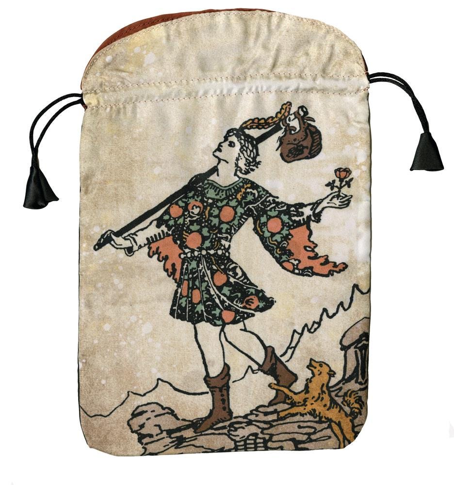 Satin Tarot Card Bag Tote Treasure Jewelry Crystal Runes Pendulums Deck Keepsake Jewelry Crystal Palm Tumble Stone Birthday Gift Xmas