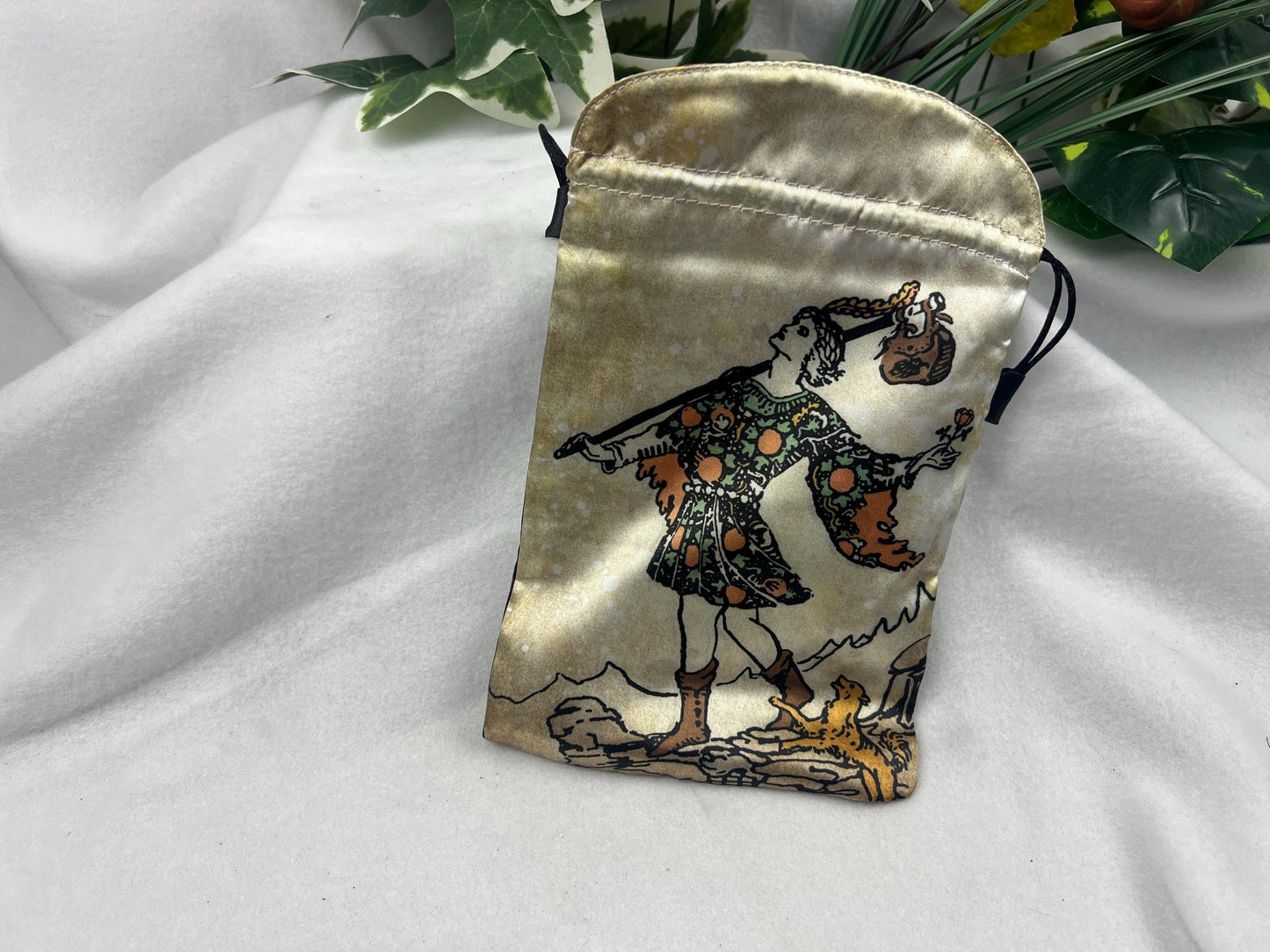 Satin Tarot Card Bag Tote Treasure Jewelry Crystal Runes Pendulums Deck Keepsake Jewelry Crystal Palm Tumble Stone Birthday Gift Xmas