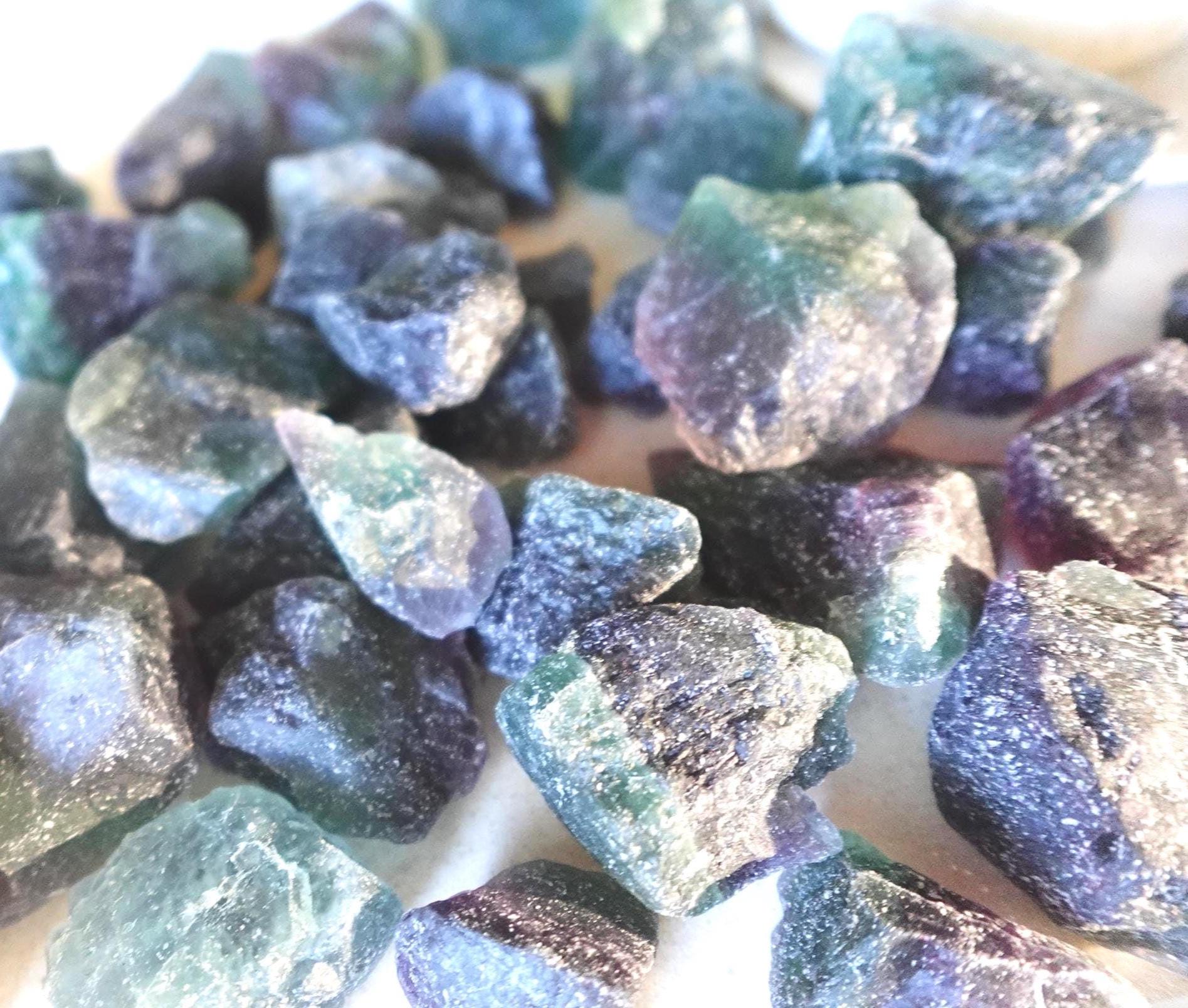 Natural Raw Rainbow Fluorite Crystals Untreated Stones Arts Home Decor Wholesale minerals School Christmas Xmas Home Decor Gift Craft