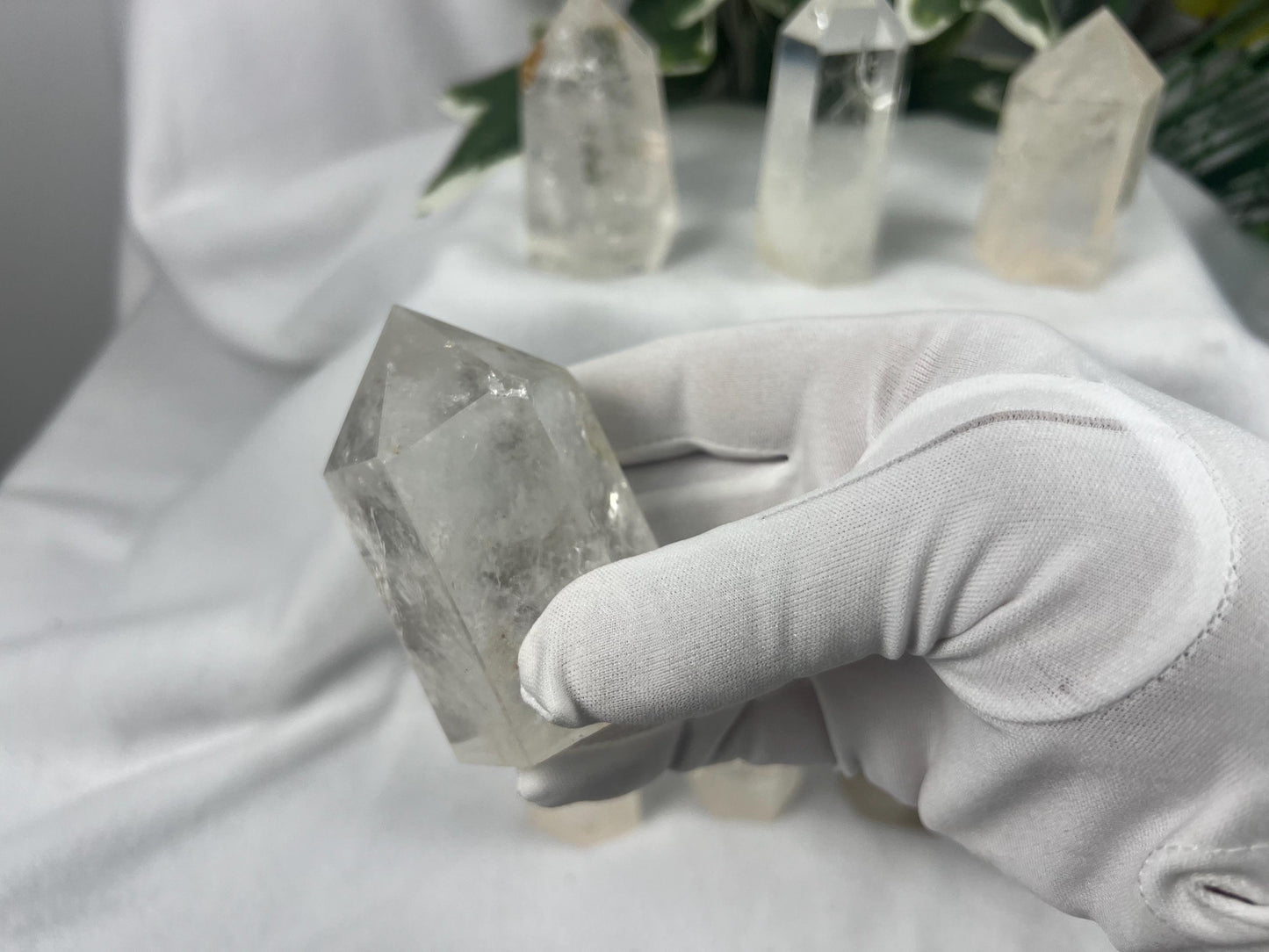Clear Quartz Tower Quartz Crown Chakra Meditation Wand for Anxiety Home Decor Christmas Xmas Birthday Gift Collectible Crystal Meditation