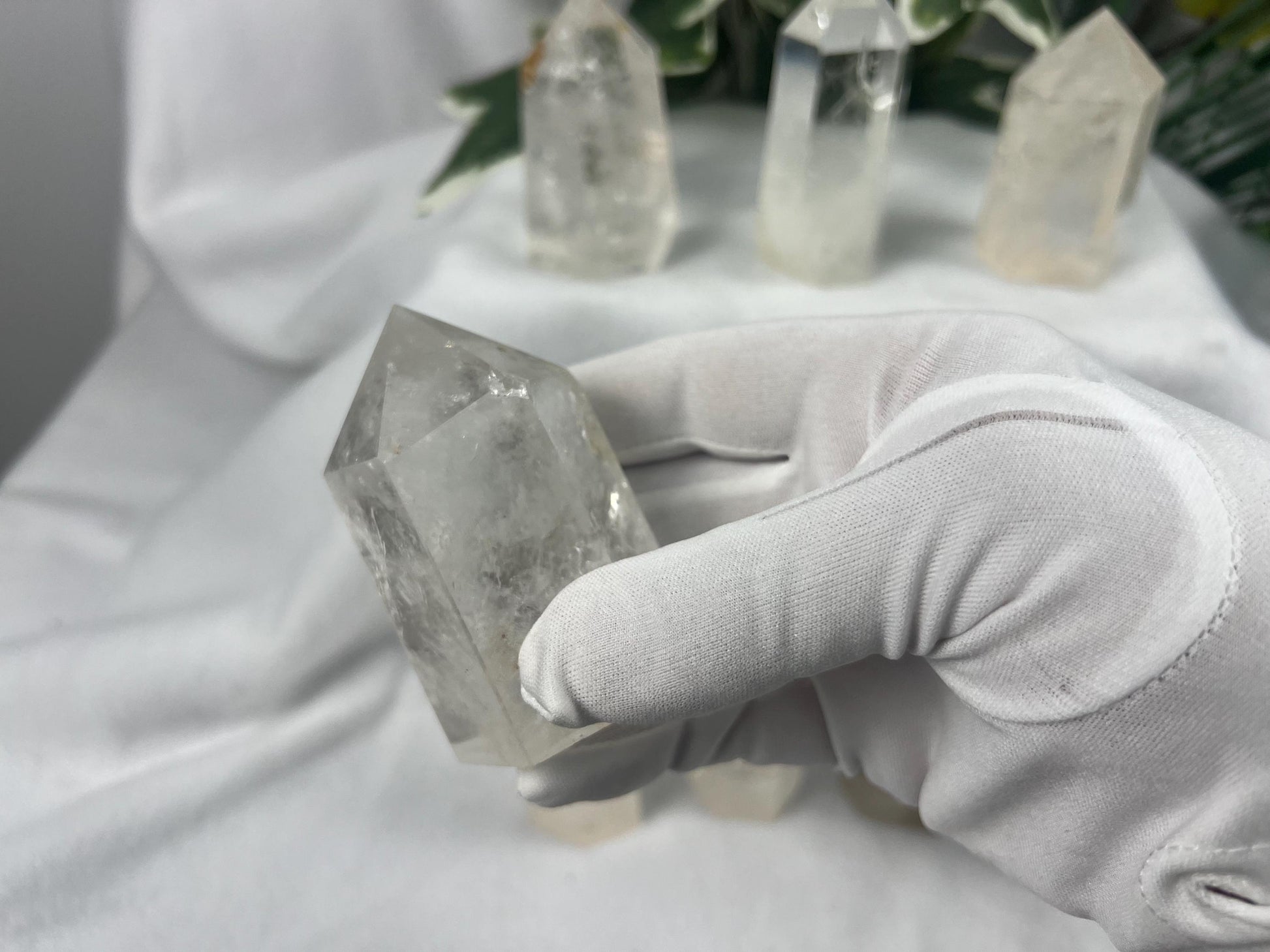 Clear Quartz Tower Quartz Crown Chakra Meditation Wand for Anxiety Home Decor Christmas Xmas Birthday Gift Collectible Crystal Meditation