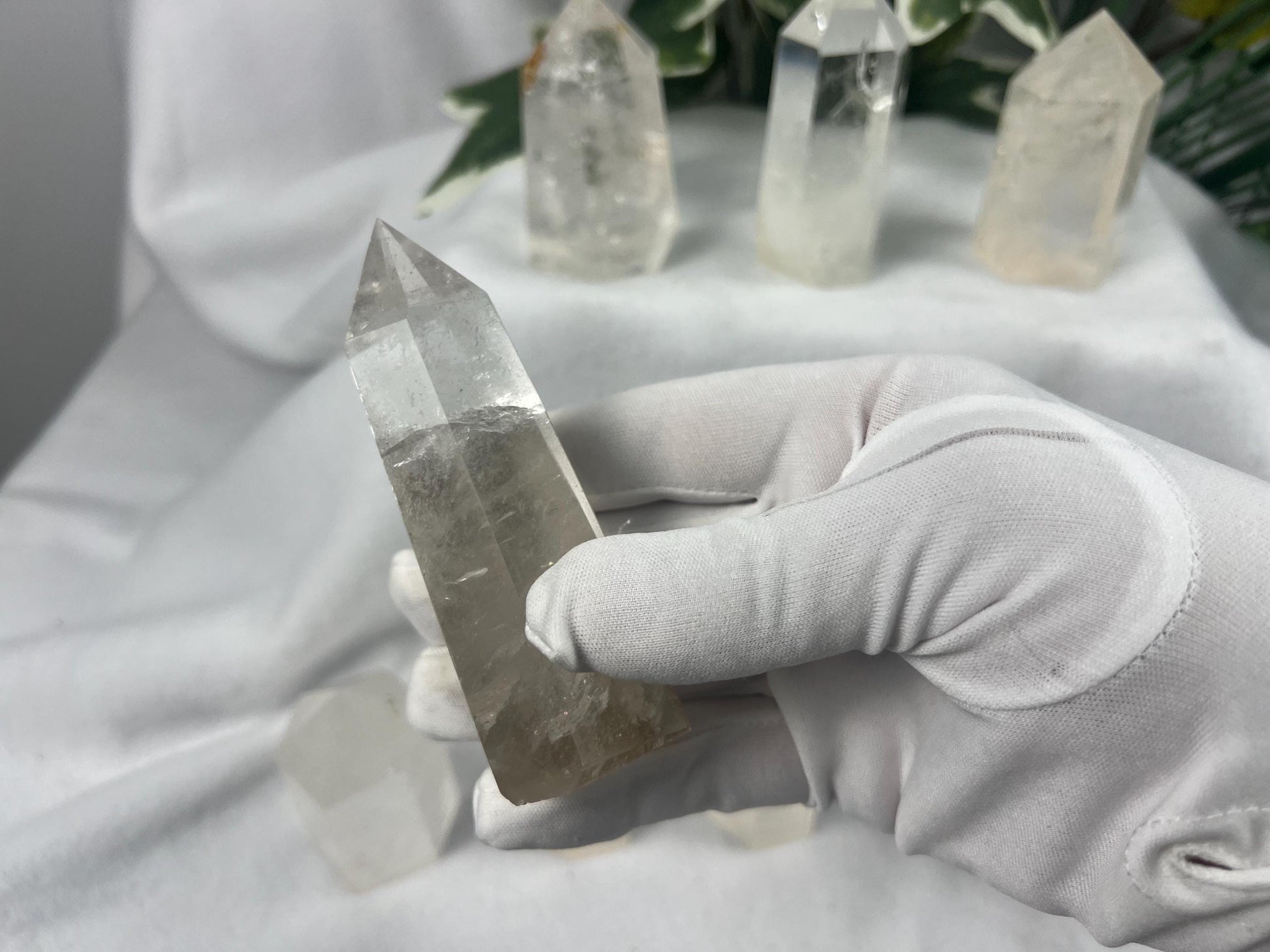 Clear Quartz Tower Quartz Crown Chakra Meditation Wand for Anxiety Home Decor Christmas Xmas Birthday Gift Collectible Crystal Meditation