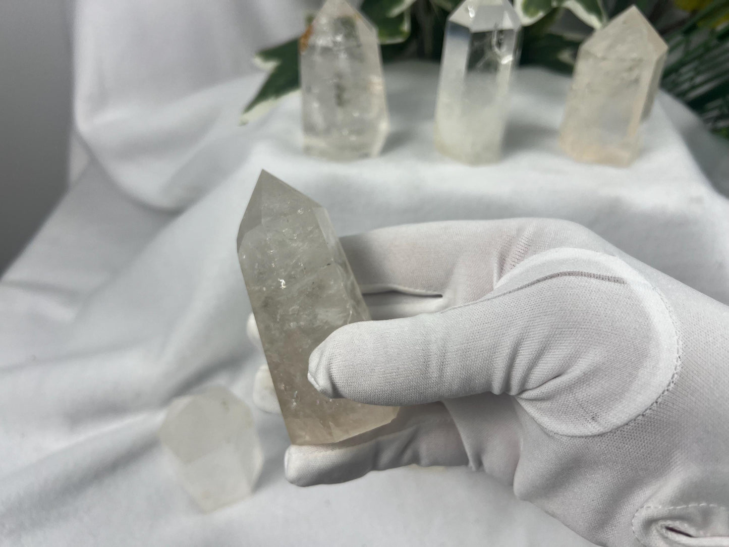 Clear Quartz Tower Quartz Crown Chakra Meditation Wand for Anxiety Home Decor Christmas Xmas Birthday Gift Collectible Crystal Meditation