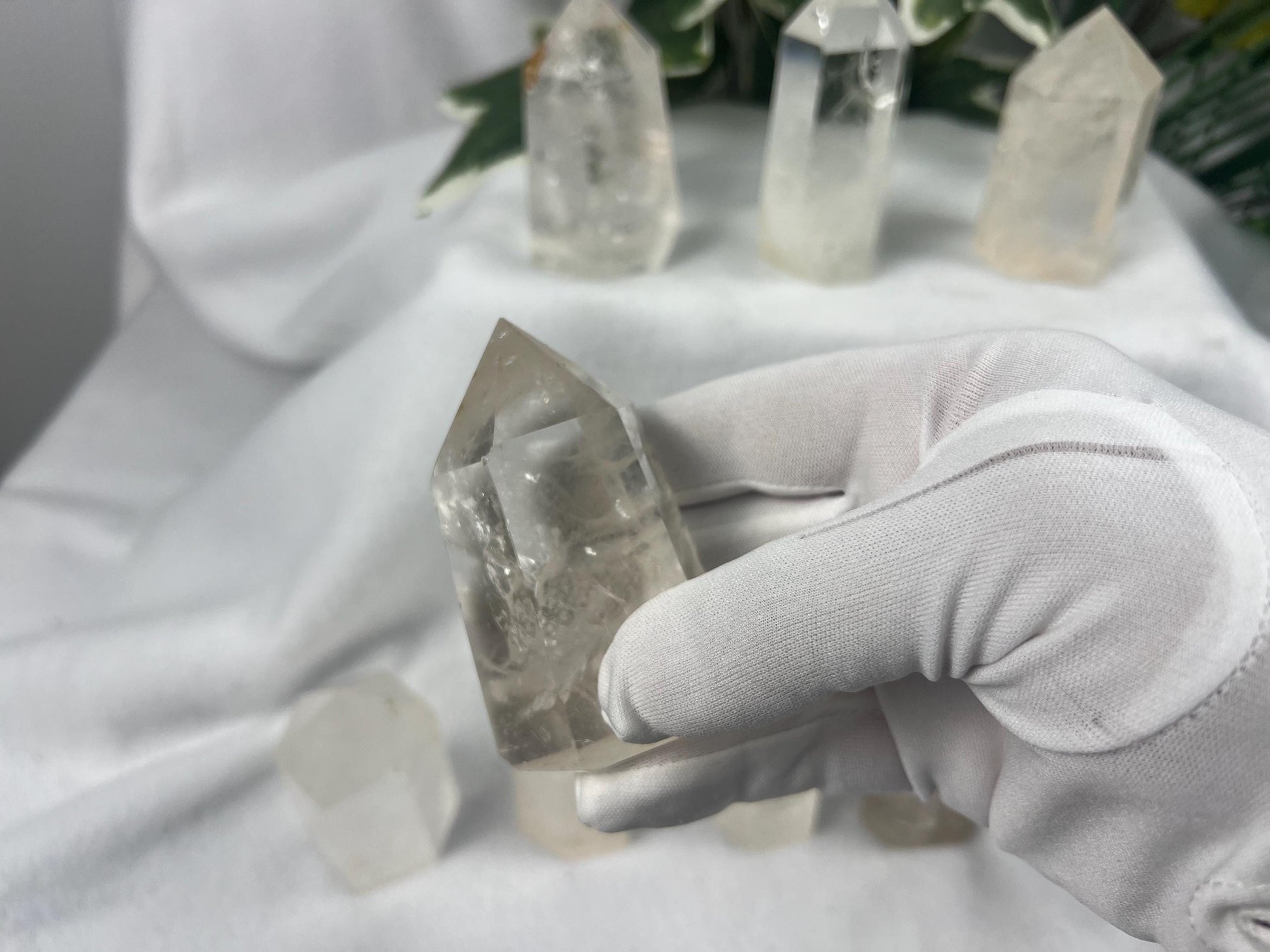 Clear Quartz Tower Quartz Crown Chakra Meditation Wand for Anxiety Home Decor Christmas Xmas Birthday Gift Collectible Crystal Meditation