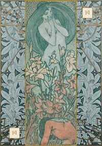 The Alfons Maria Mucha Oracle Card Deck Guidebook 36 Cards Fully Licensed Special Gift Fortune Lo Scarabeo Home Decor Historical Historical