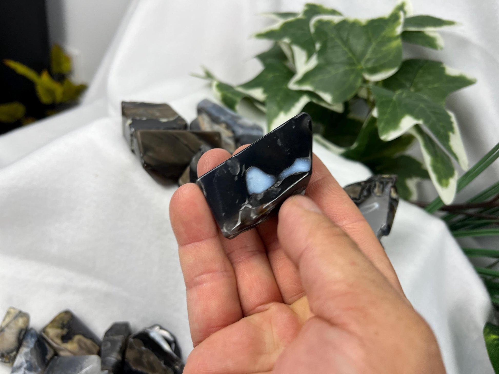 Oregon Volcano Lava Agate Natural Polished Free Form Stone Smooth Carved Crystal Distraction Anxiety Christmas Home Decor Birthday Gift