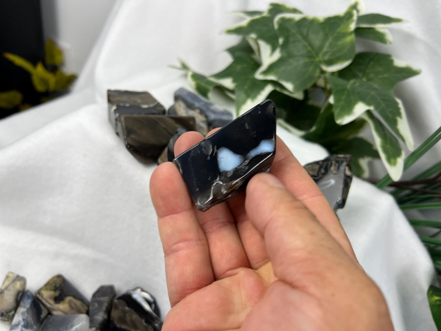 Oregon Volcano Lava Agate Natural Polished Free Form Stone Smooth Carved Crystal Distraction Anxiety Christmas Home Decor Birthday Gift