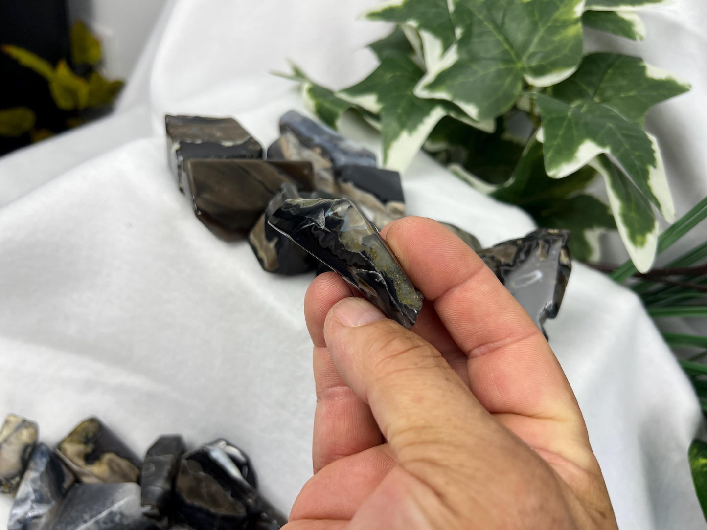 Oregon Volcano Lava Agate Natural Polished Free Form Stone Smooth Carved Crystal Distraction Anxiety Christmas Home Decor Birthday Gift