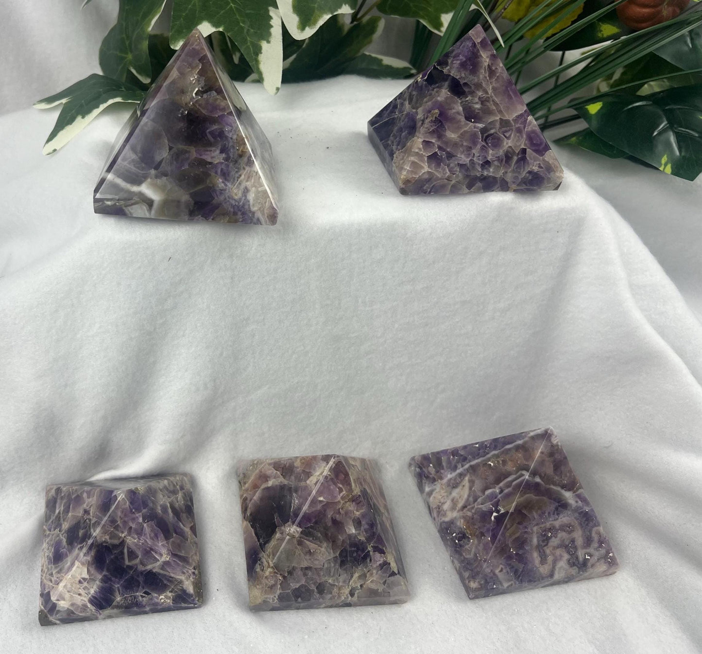 Satpura Mountain Amethyst Pyramid Polished Home Decor Worry Distraction