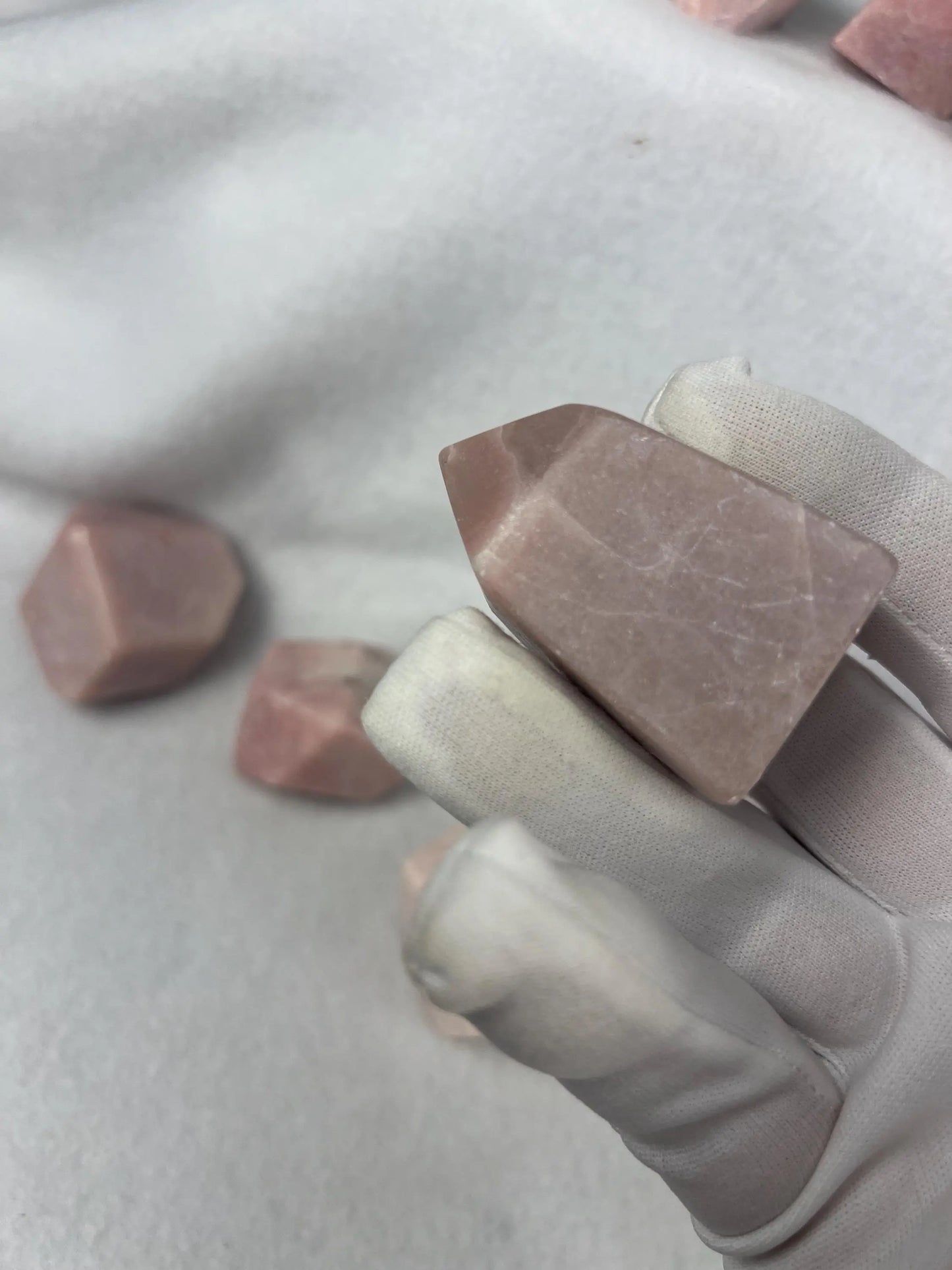 Andean Pink Opal Crystal: Free Form Stone for Anxiety Relief Home Decor Worry Pocket Stress Anxiety Palm Stone