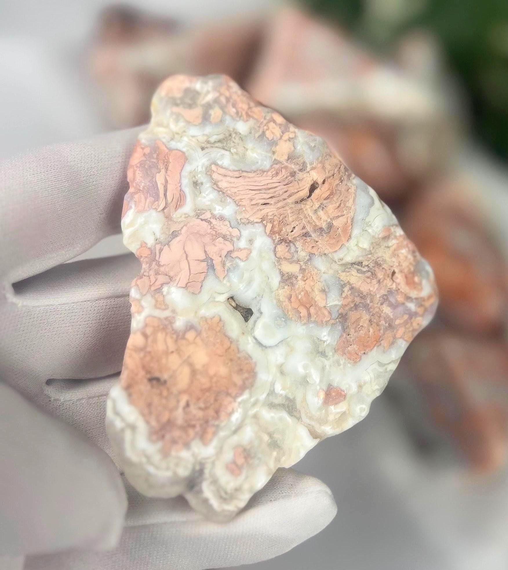 Antique Rose Agate Crystal Polished Free Form Stone Pocket Anxiety Palm Stone Worry Meditation Worry Xmas Home Decor Birthday Gift Christmas