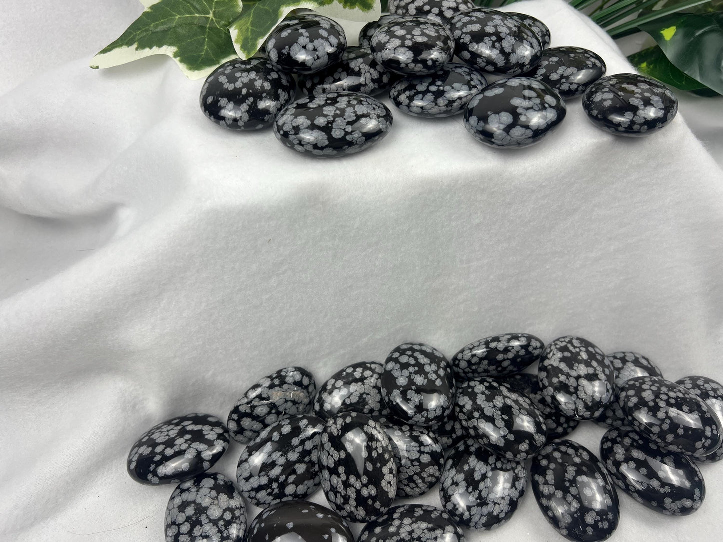 Gujarat Snowflake Obsidian Crystal: Anxiety Relief, Home Decor Home Decor Worry Pocket Stress Anxiety Palm Stone